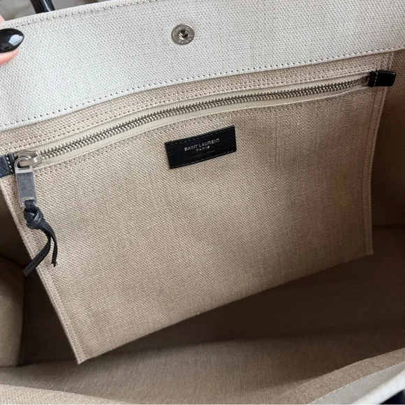 Saint Laurent Rive Gauche Beige Shopping Tote - Picture 9 of 15